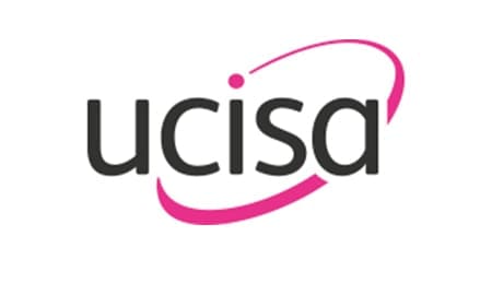 Logo of UCISA featuring the organization's name in lowercase black letters with a pink swoosh encircling the letters "c" and "s," highlighting its valued status as a Corporate Member.